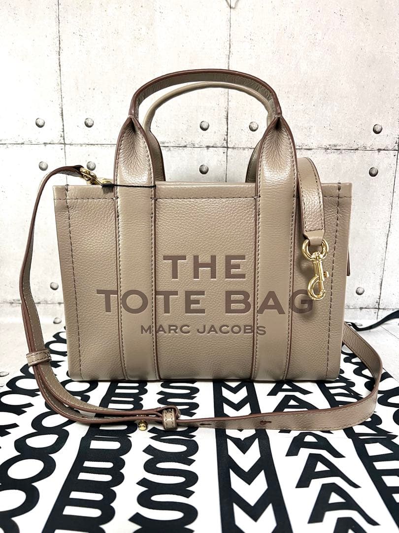 マークジェイコブス レザー ミニ トートバッグ ショルダーバッグ 055セメント