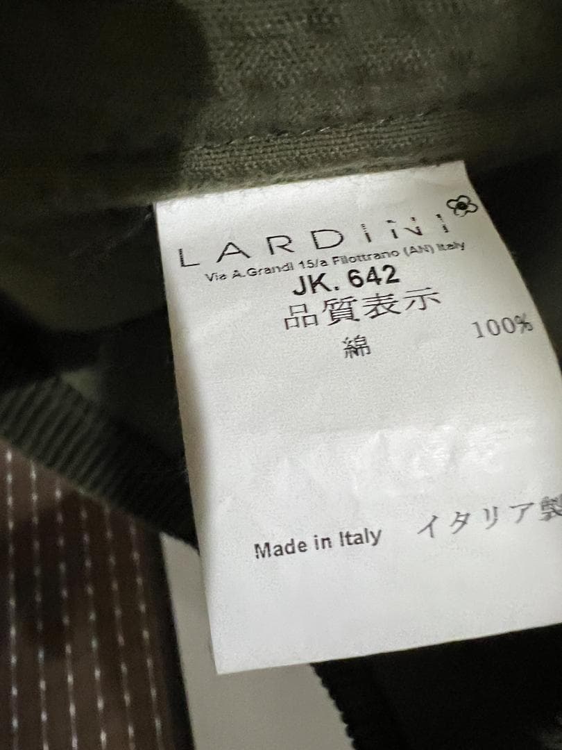 LARDINI テーラードジャケット オリーブ