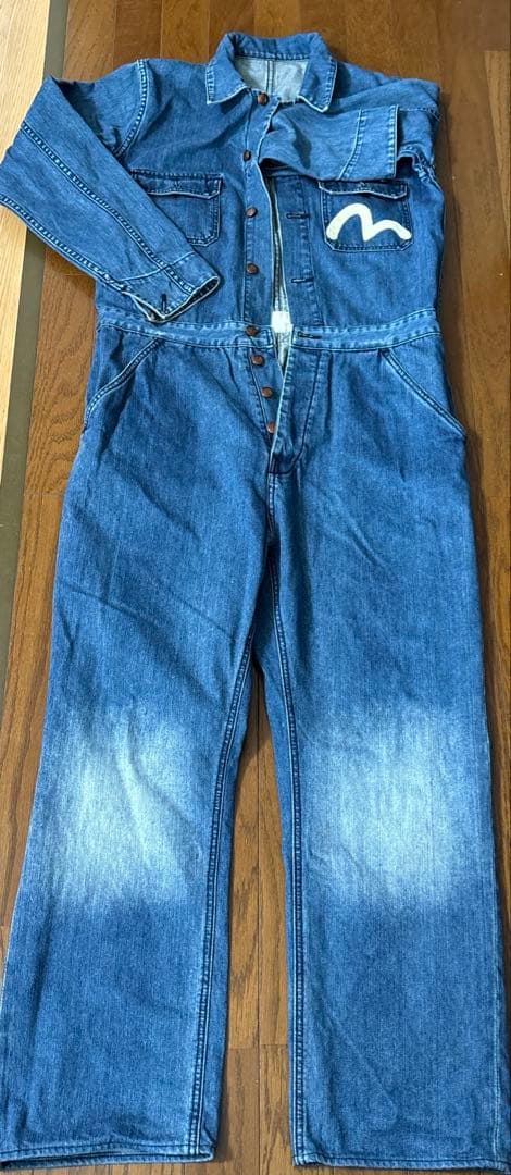 エヴィス/デニムジャンプスーツ/オールインワン/カモメペイント/SIZE 40