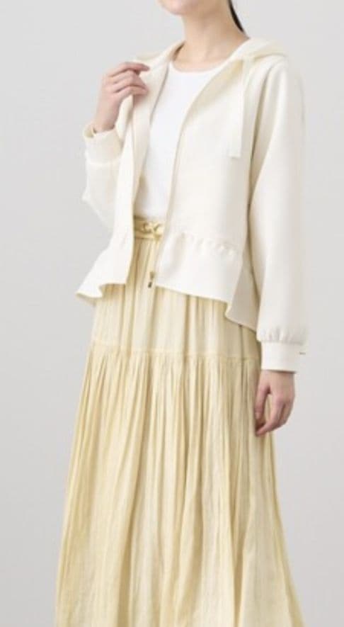 ANAYI　ダブルジャージーペプラムパーカー38