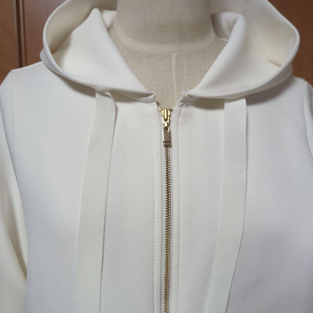 ANAYI　ダブルジャージーペプラムパーカー38