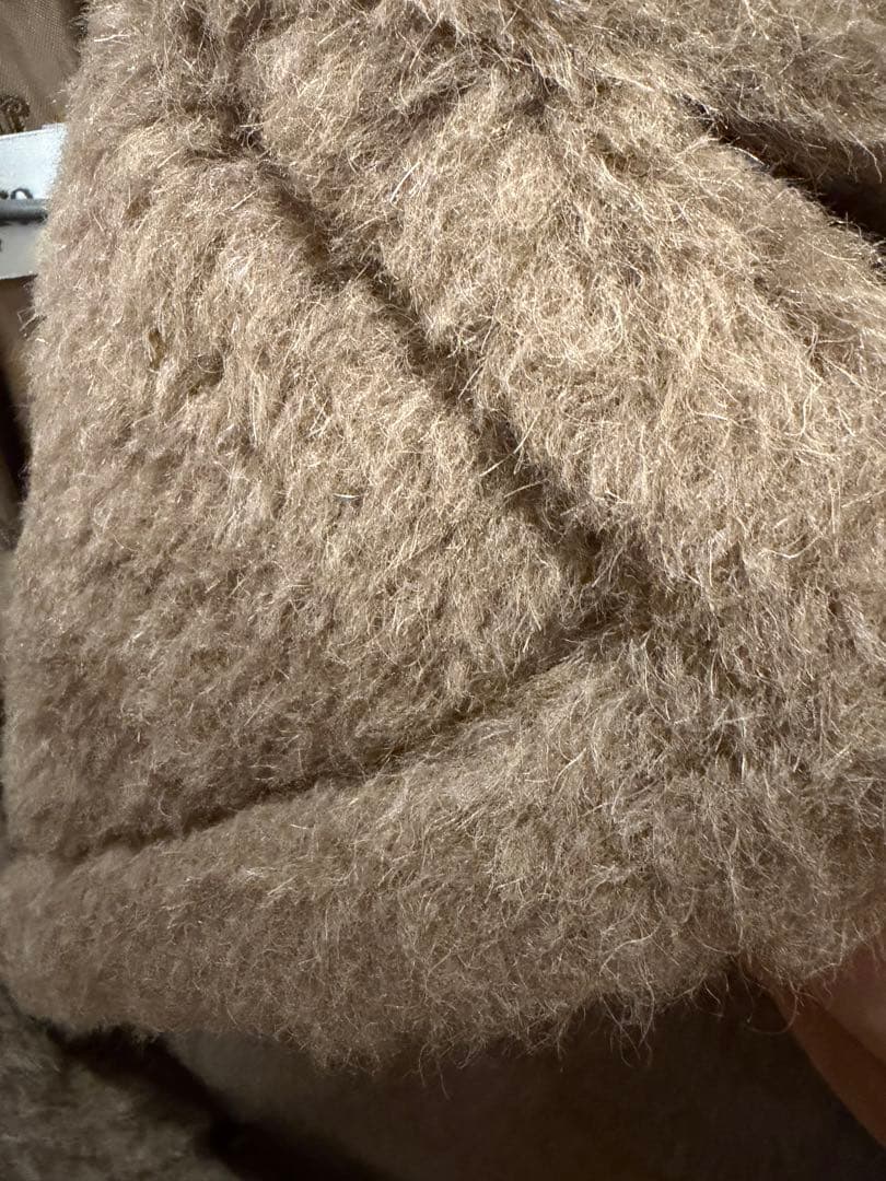 新品　マックスマーラ テディベア ケープ ALEGGIO S/M サンドベージュ