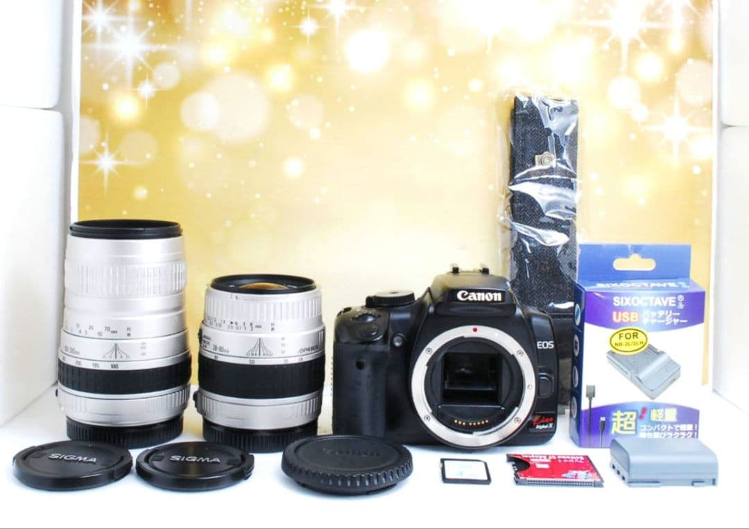 CANON　EOS　KissX 初心者　おまけ超望遠レンズ　一眼レフ　キャノン