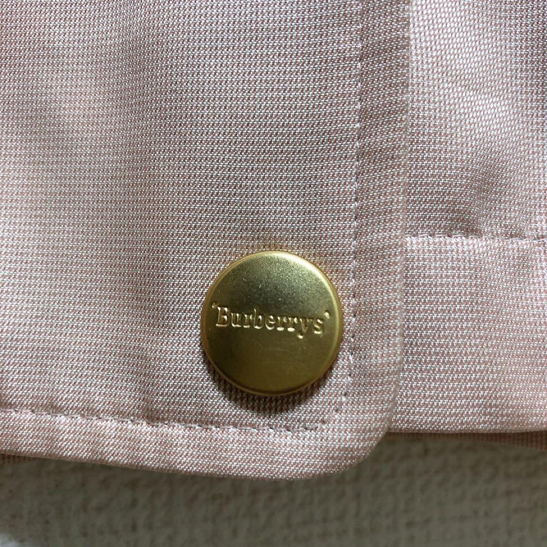 バーバリー　ブルゾンコート　金ボタン　ピンク　ノバチェック