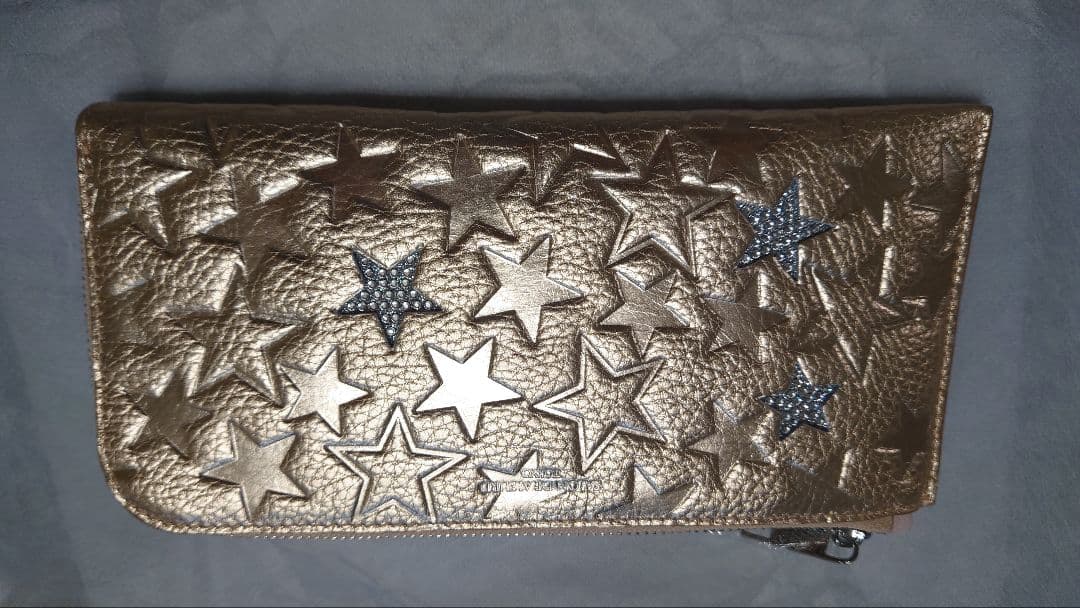 SALON DI ALFURD 星型エンボス長財布 ゴールド