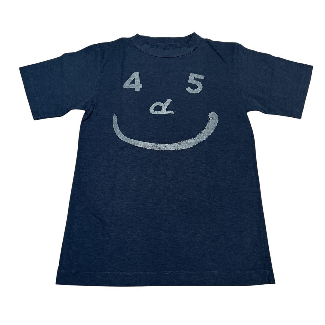 45R スマアール プリントTシャツ コットン コットン100 ネイビー 紺色