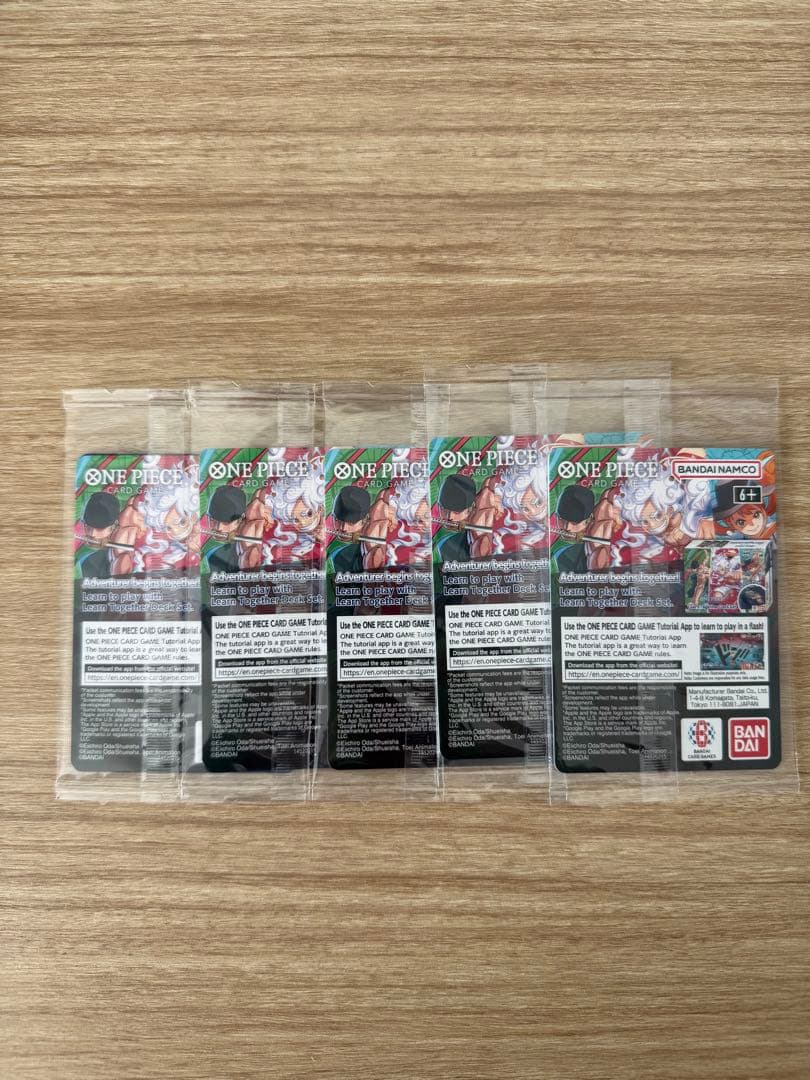 ワンピース ルフィ アメリカ大学バスケ 限定 プロモ 未開封 5枚