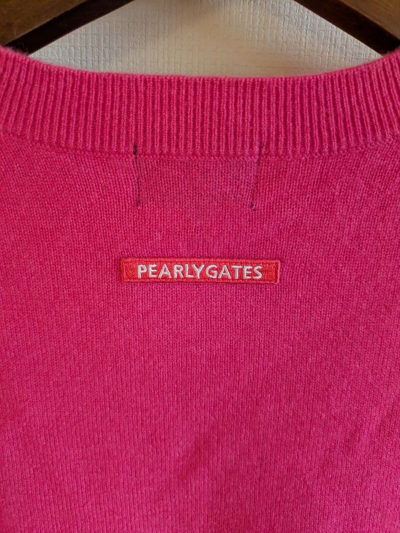 PEARLY GATES ピンク カシミヤニットセーターsizeМ
