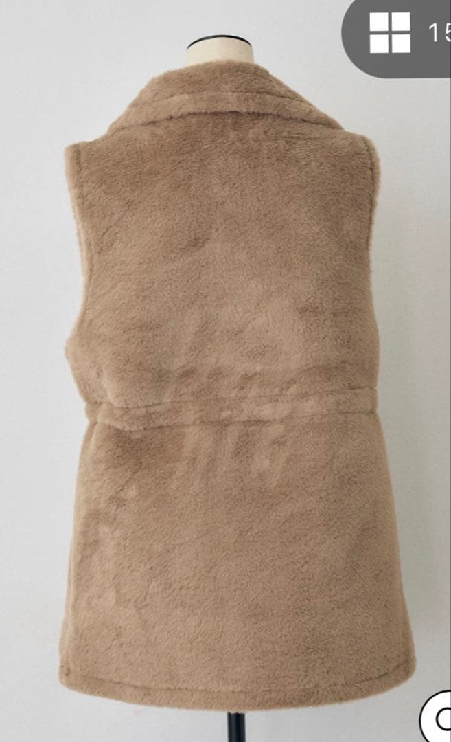 ★★frene★★ テディボアウエストドロストベスト　ベージュ