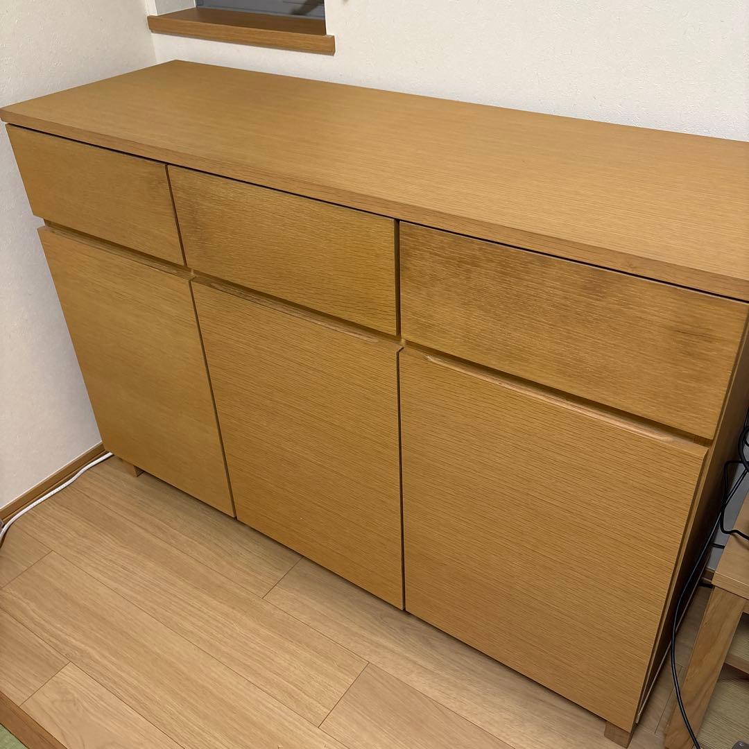 無印良品　オーク材　キャビネット