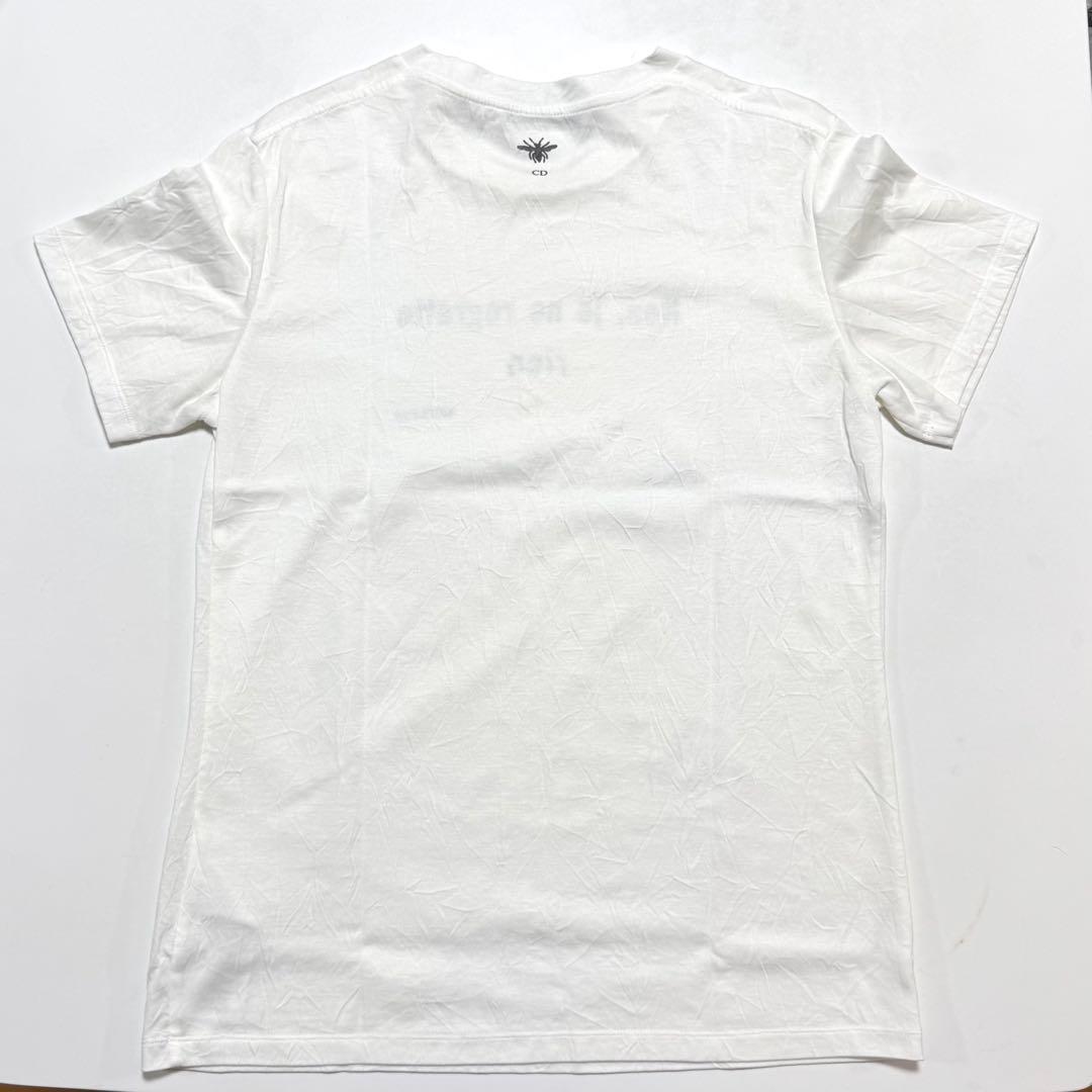 【美品】Dior ホワイト テキスト プリントTシャツ 半袖　Mサイズ