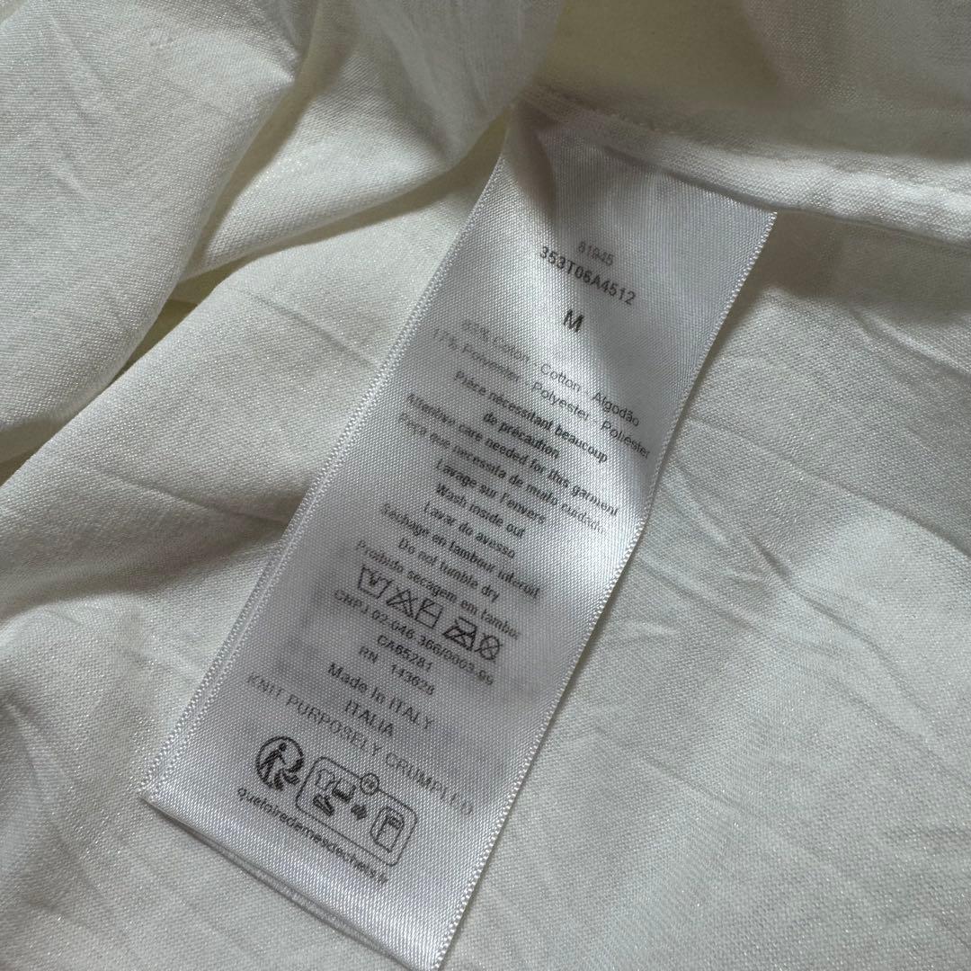 【美品】Dior ホワイト テキスト プリントTシャツ 半袖　Mサイズ