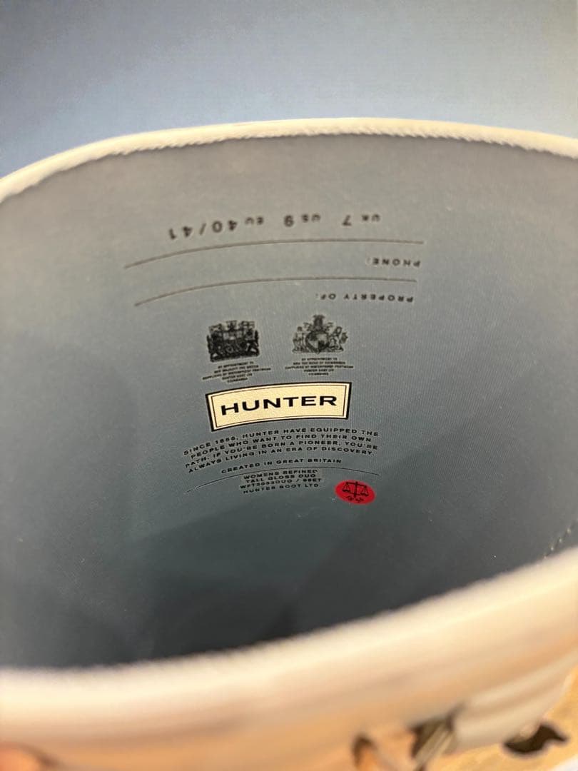 Hunter グレー　レインブーツ