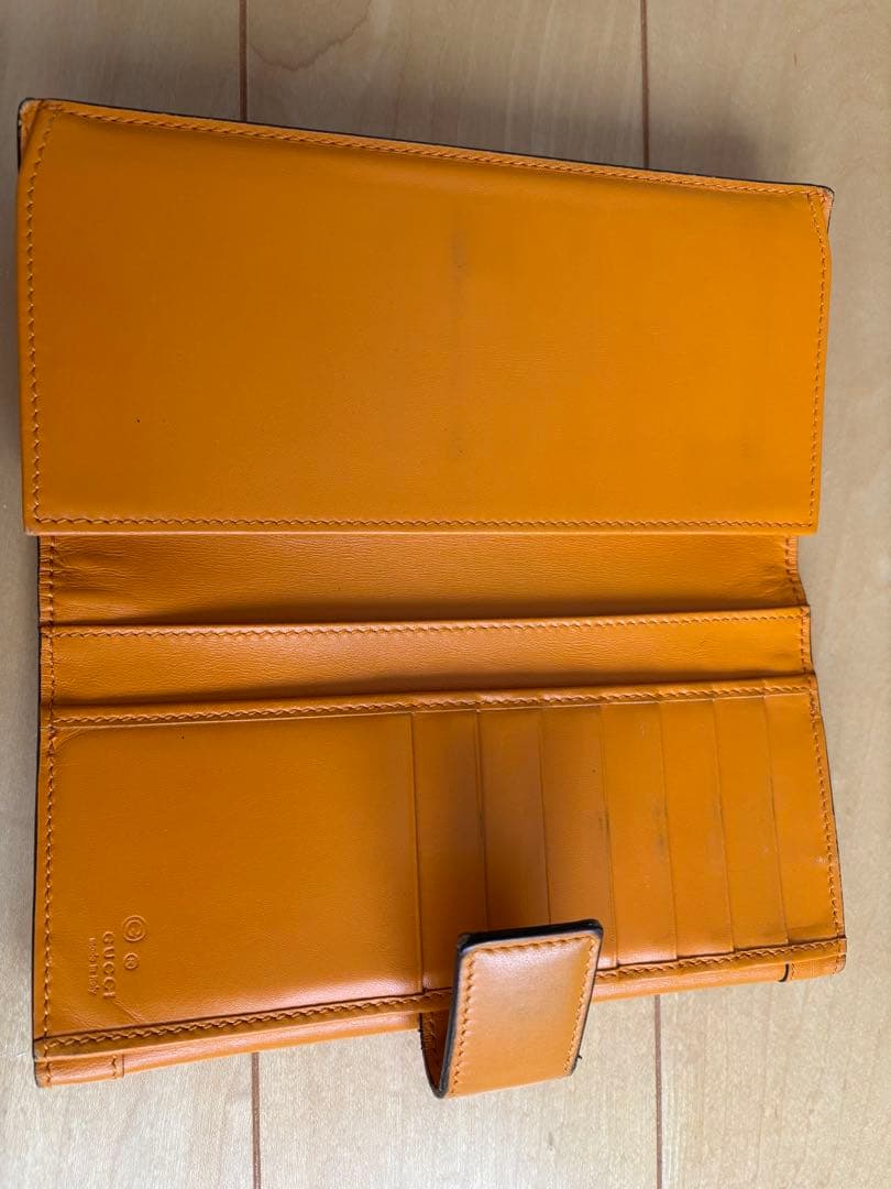 gucci 長財布 オレンジ