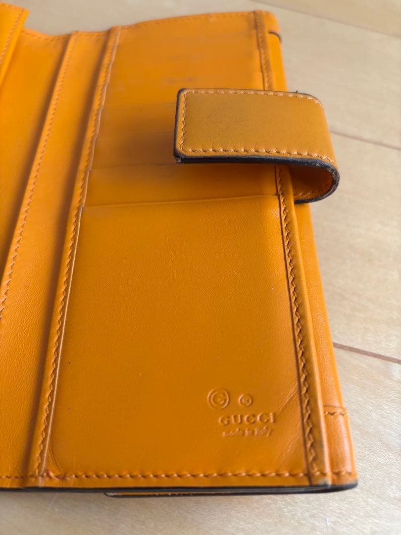 gucci 長財布 オレンジ