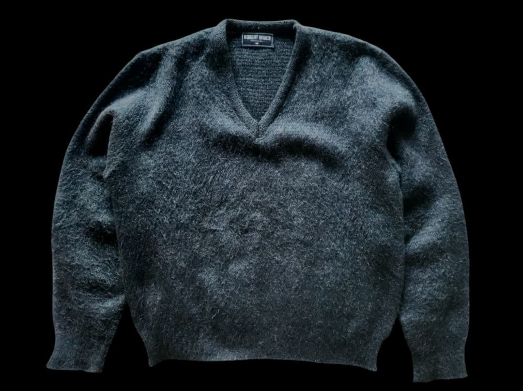 トップス 70s ROBERT BRUCE Mohair Knit Chacoal M