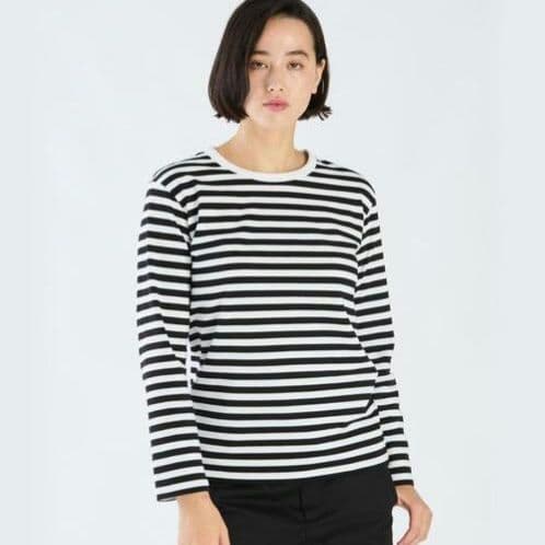 アニエスベー　ボーダーシャツ　カットソー長袖L(3)レッド