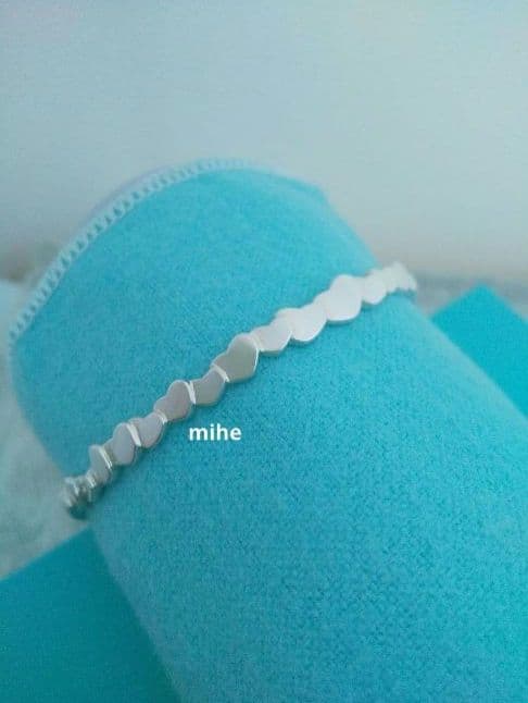 磨き済み ヴィンテージ ティファニー モダン ハート バングル シルバー