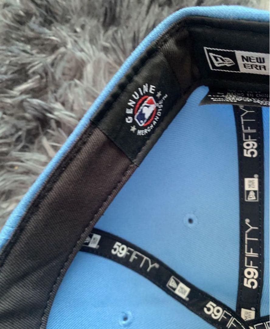 ニューエラ　スカイブルー 5/8 kaneee着用 LA 海外限定 水色