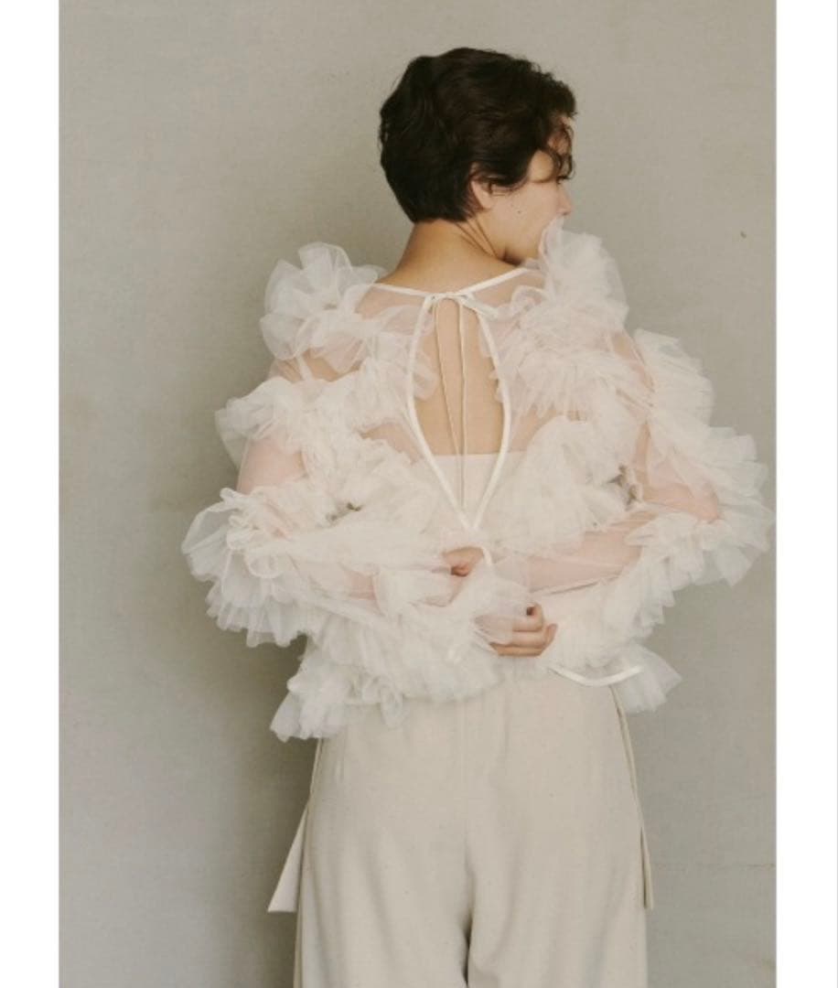 【NOTREemor】tulle veil tops アイボリー