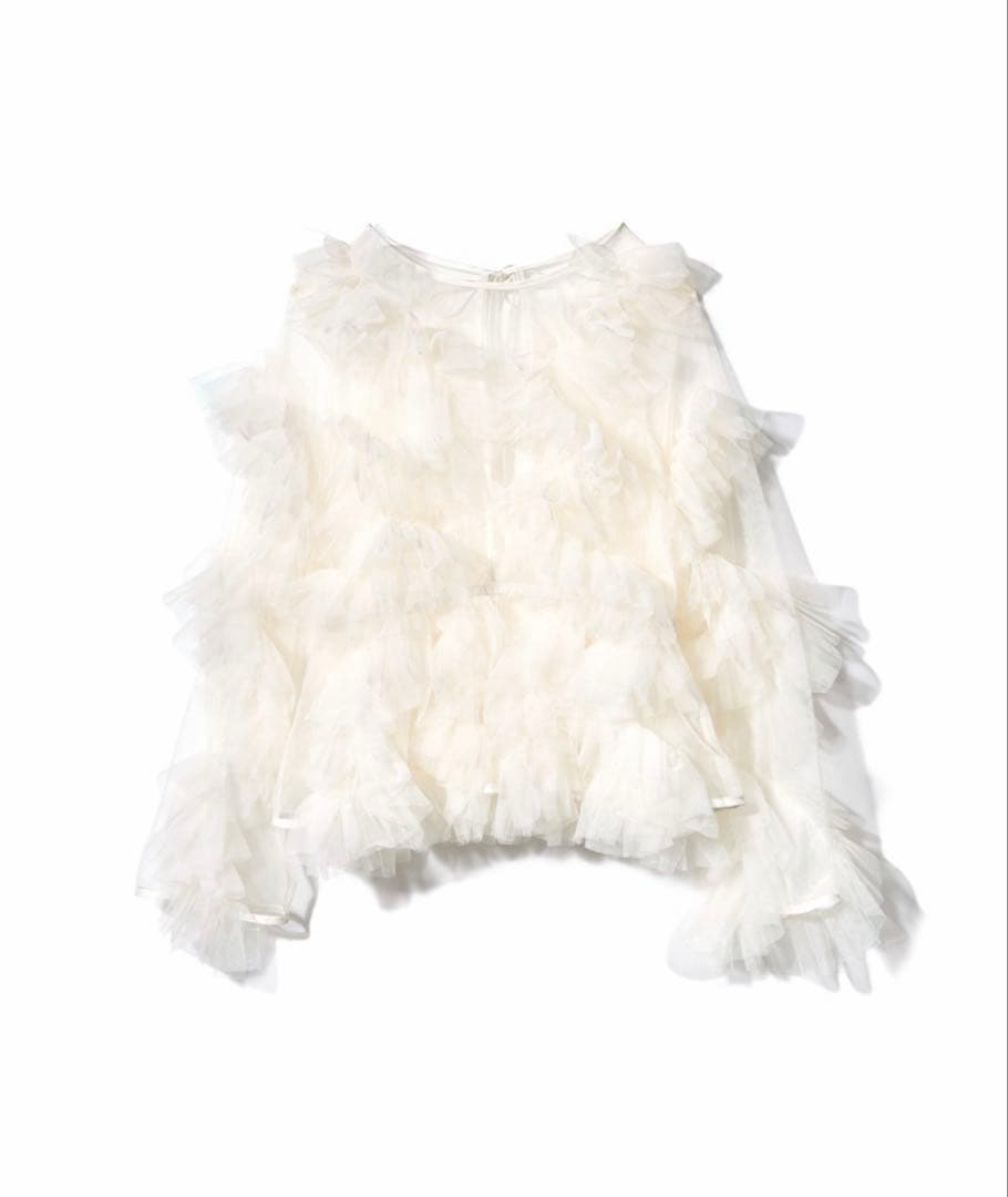 【NOTREemor】tulle veil tops アイボリー
