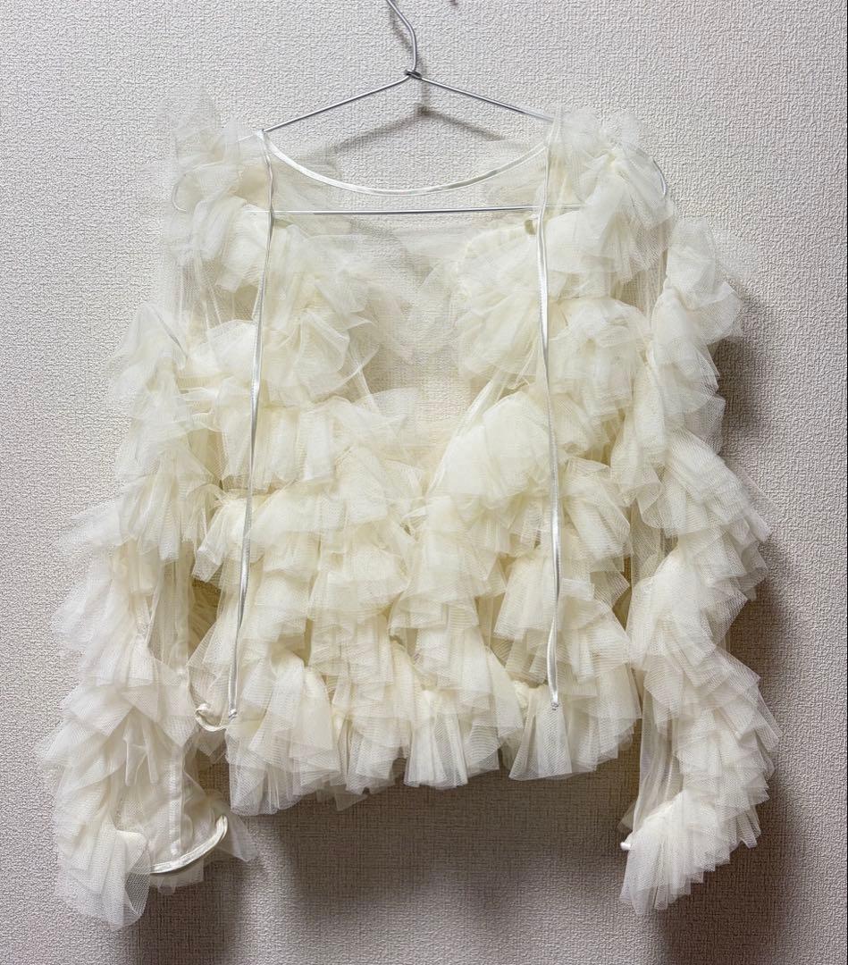 【NOTREemor】tulle veil tops アイボリー