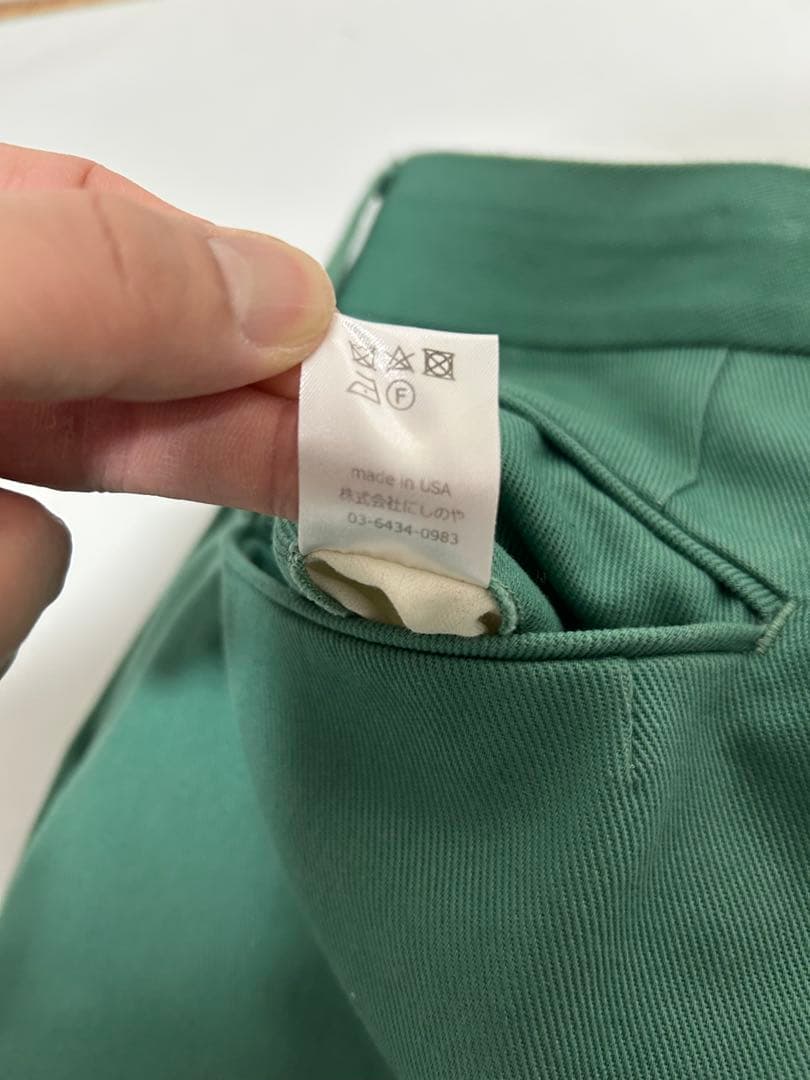 NEAT ニート USA製 2タック チノ ロングパンツ グリーン