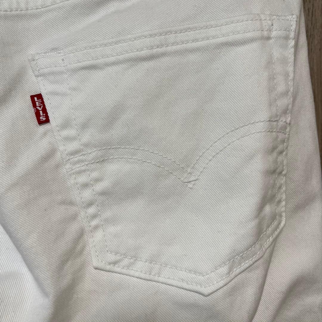 Levi's メンズ　ホワイト ストレートジーンズ　ワンウォッシュ　未使用に近い