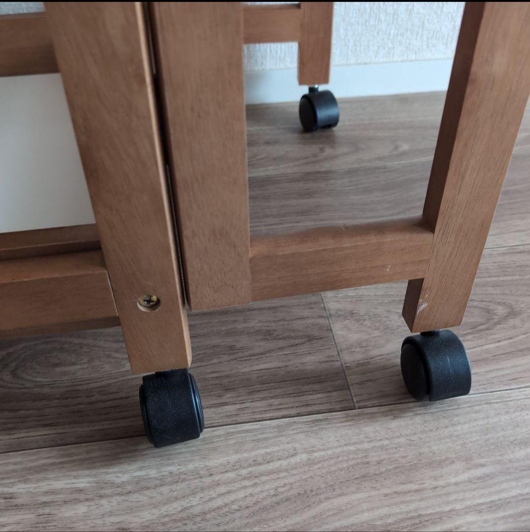 最終値下げ「山善」木製折りたたみキッチンワゴン 3段