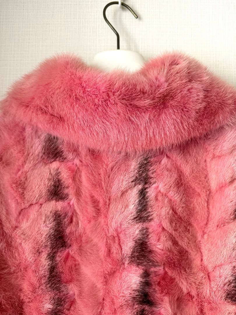 【未使用品】ピンク ミンクファー ショートコート 上質 高級感 華やか