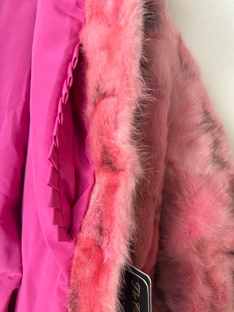 【未使用品】ピンク ミンクファー ショートコート 上質 高級感 華やか