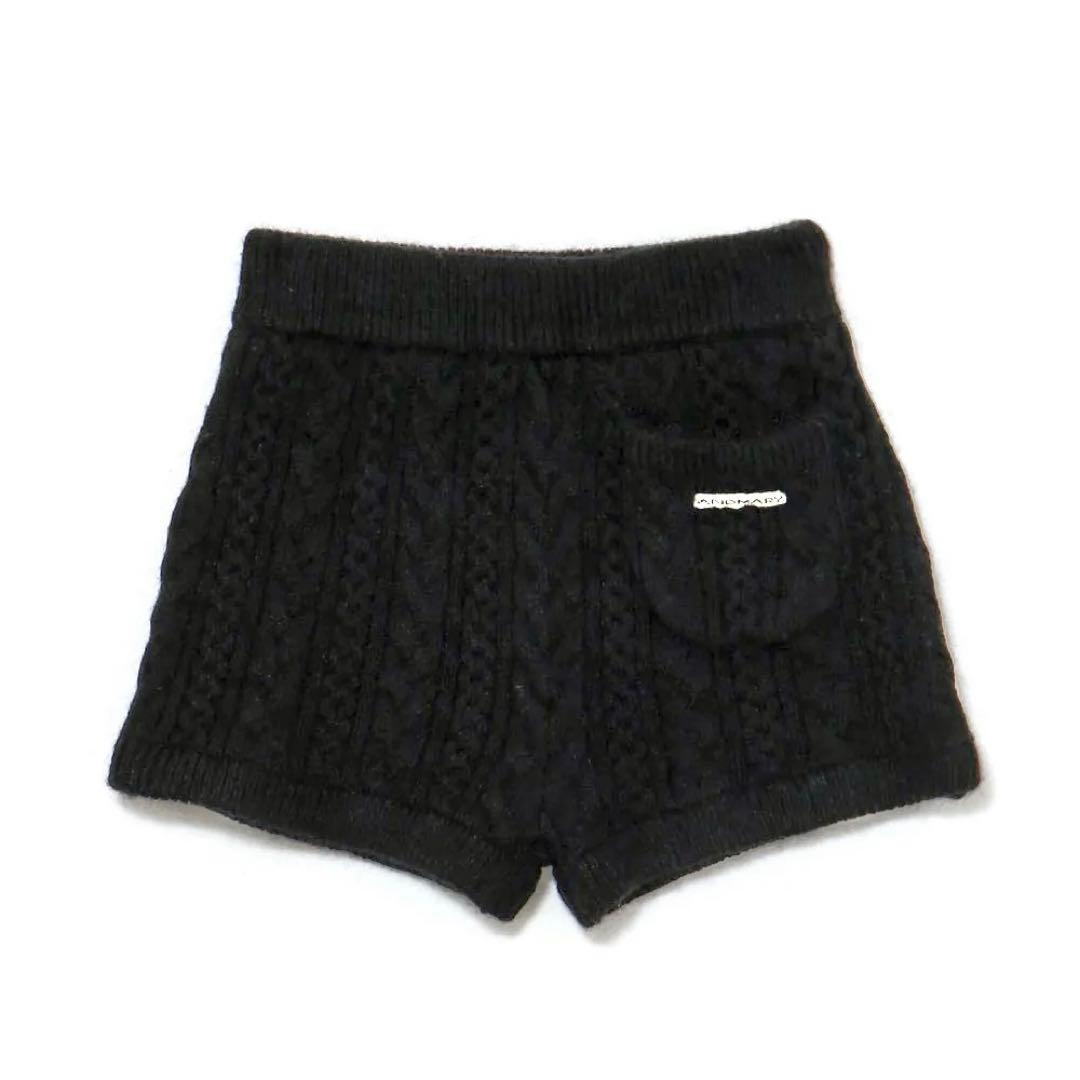 【完売商品】andmary Mary knit pants BLACK/ブラック
