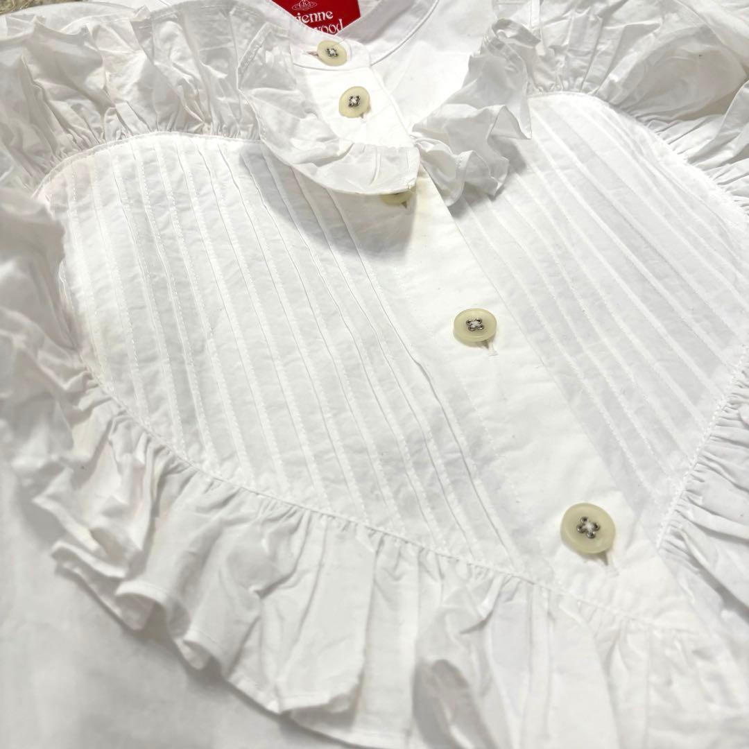 希少　ヴィヴィアンウエストウッド ラブフリル シャツ ワンピース ピンタック