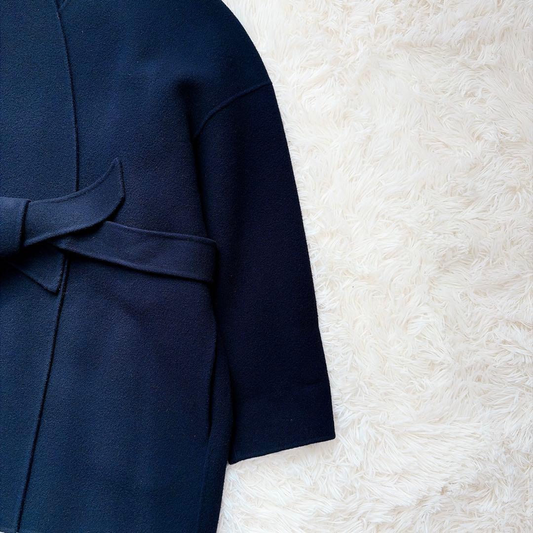 SOEJU ソージュ　SOÉJU ウールリバーミディコート　ネイビー