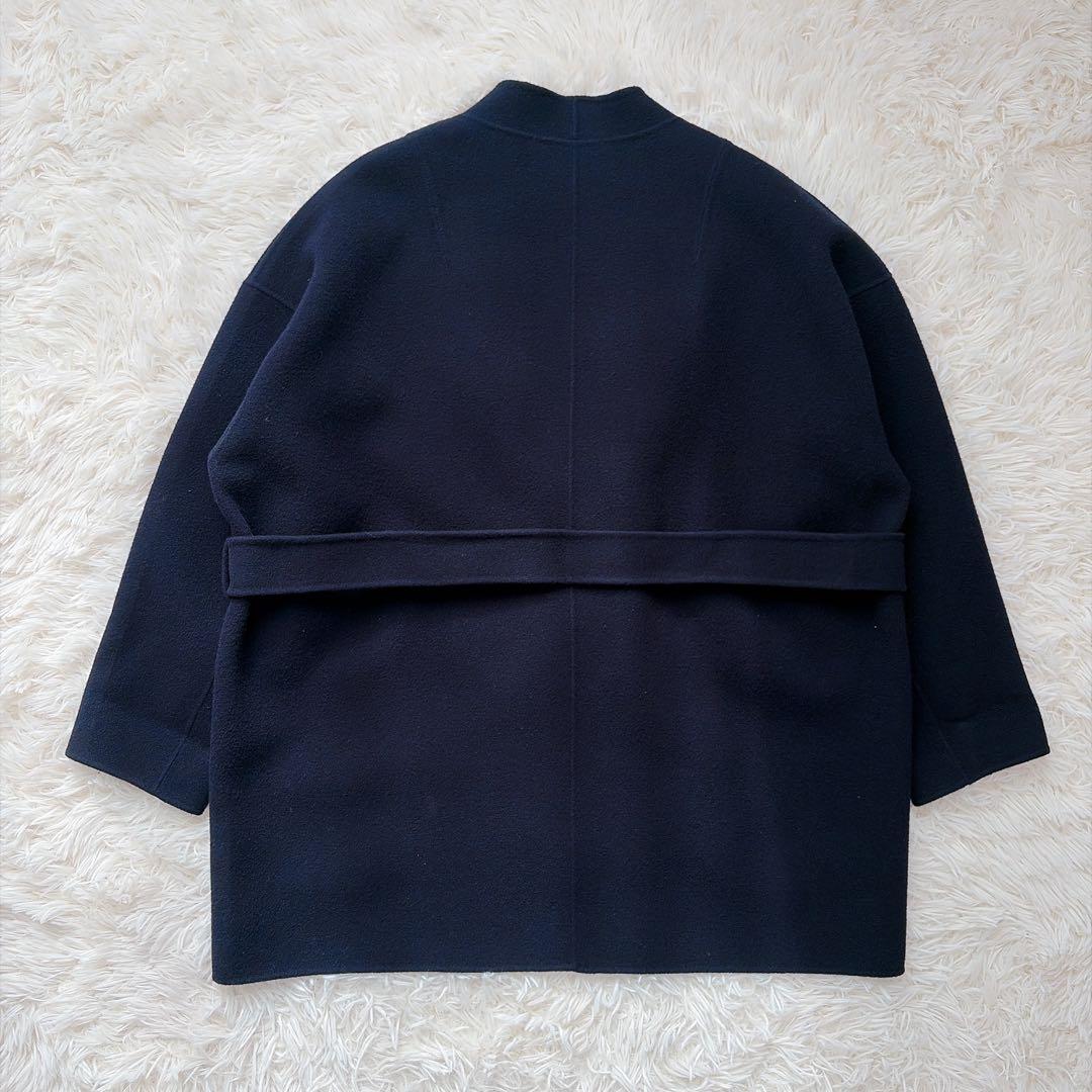 SOEJU ソージュ　SOÉJU ウールリバーミディコート　ネイビー
