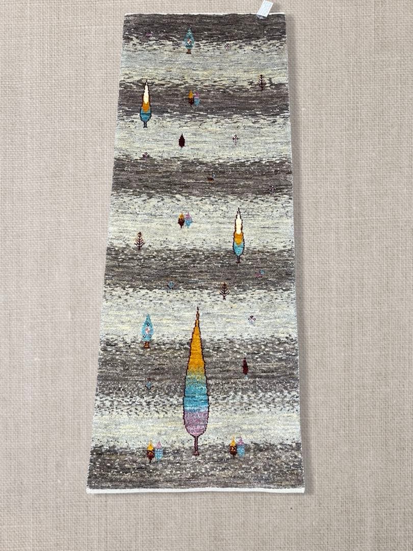 ギャッベ　カシュクリ ゾランヴァリ　手織り　ペルシャ　約50x150 ランナー