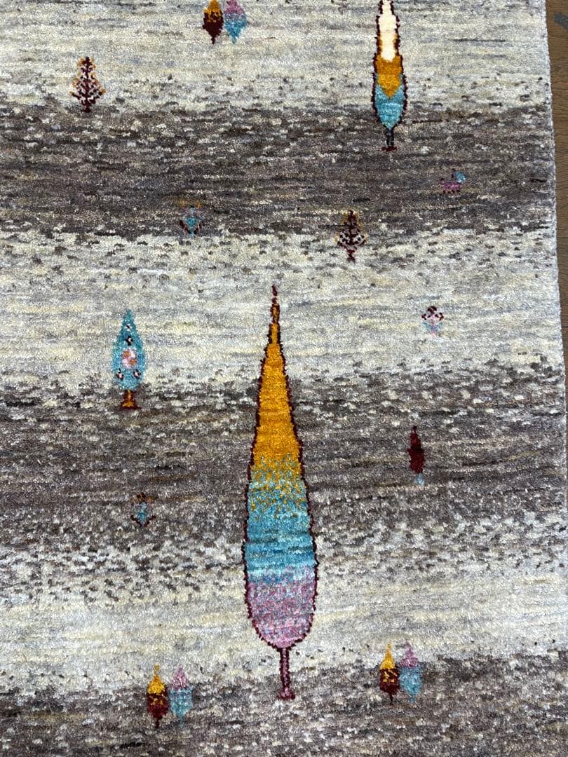 ギャッベ　カシュクリ ゾランヴァリ　手織り　ペルシャ　約50x150 ランナー