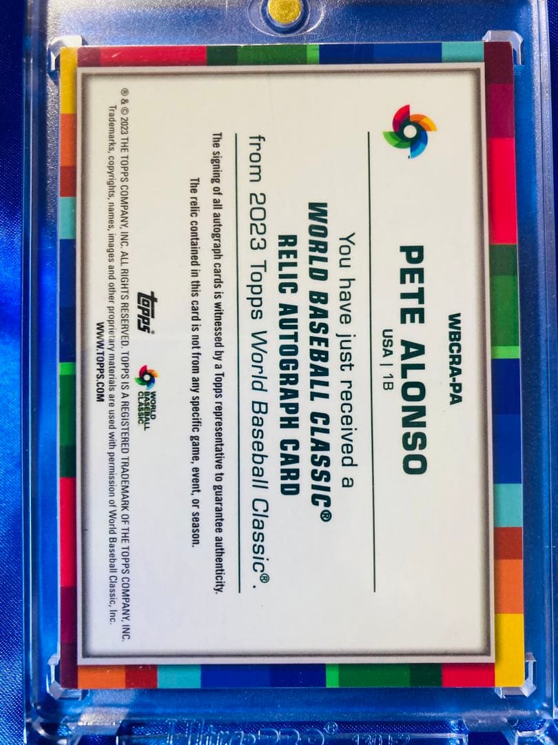 ピートアロンソ　10枚限定レリックオート　Topps 2023 WBC