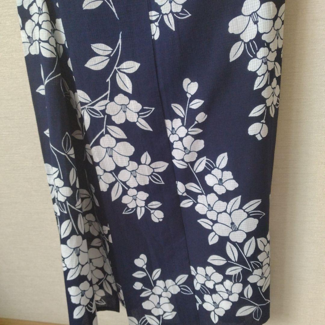 綿紅梅　広衿手縫い仕立て浴衣