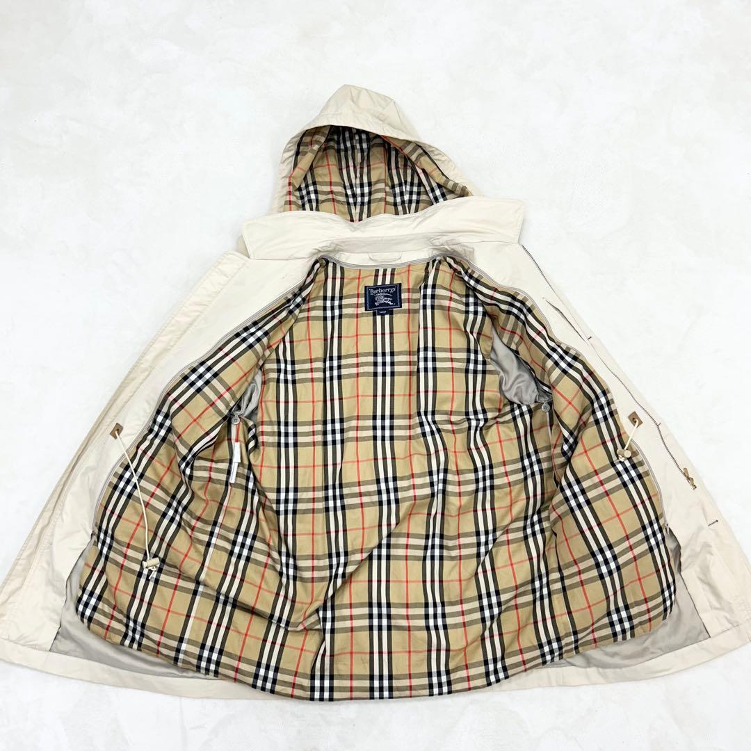 Burberry フード付ダウンライナーコート ノバチェック メンズＬ　ベージュ