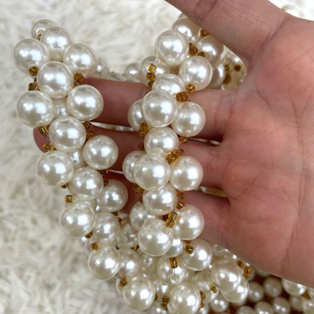 SEVEN TEN セブンテン パール ラタン バッグ かごバッグ