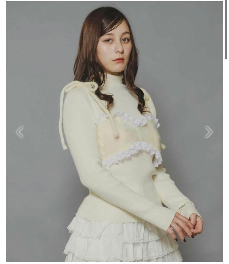 not Flawless リボンニットビスチェ