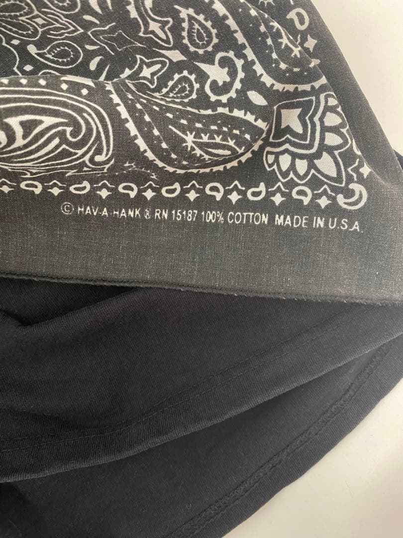 REMI RELIEF レミレリーフ バンダナTシャツ　クルーネック ブラック