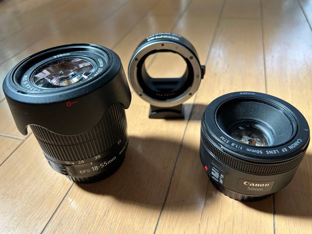 Canon EF-S 18-55mm EF 50mm マウントアダプターセット