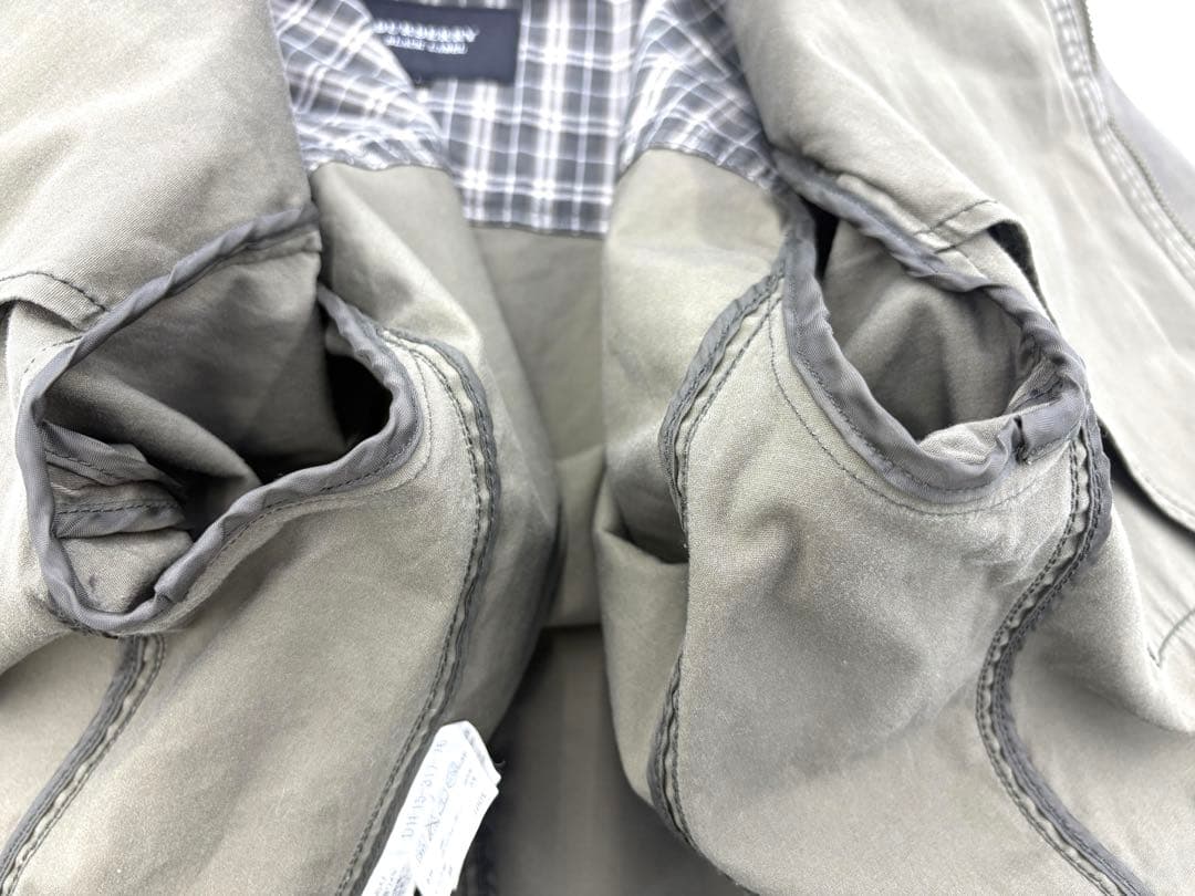 バーバリーブラックレーベル ミリタリージャケット ホースロゴ L ノバチェック