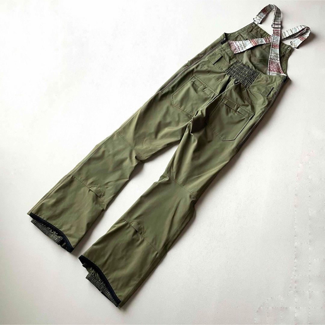 5431【美品】バートン ビブパンツ ノルディック柄 ボーダー レディース