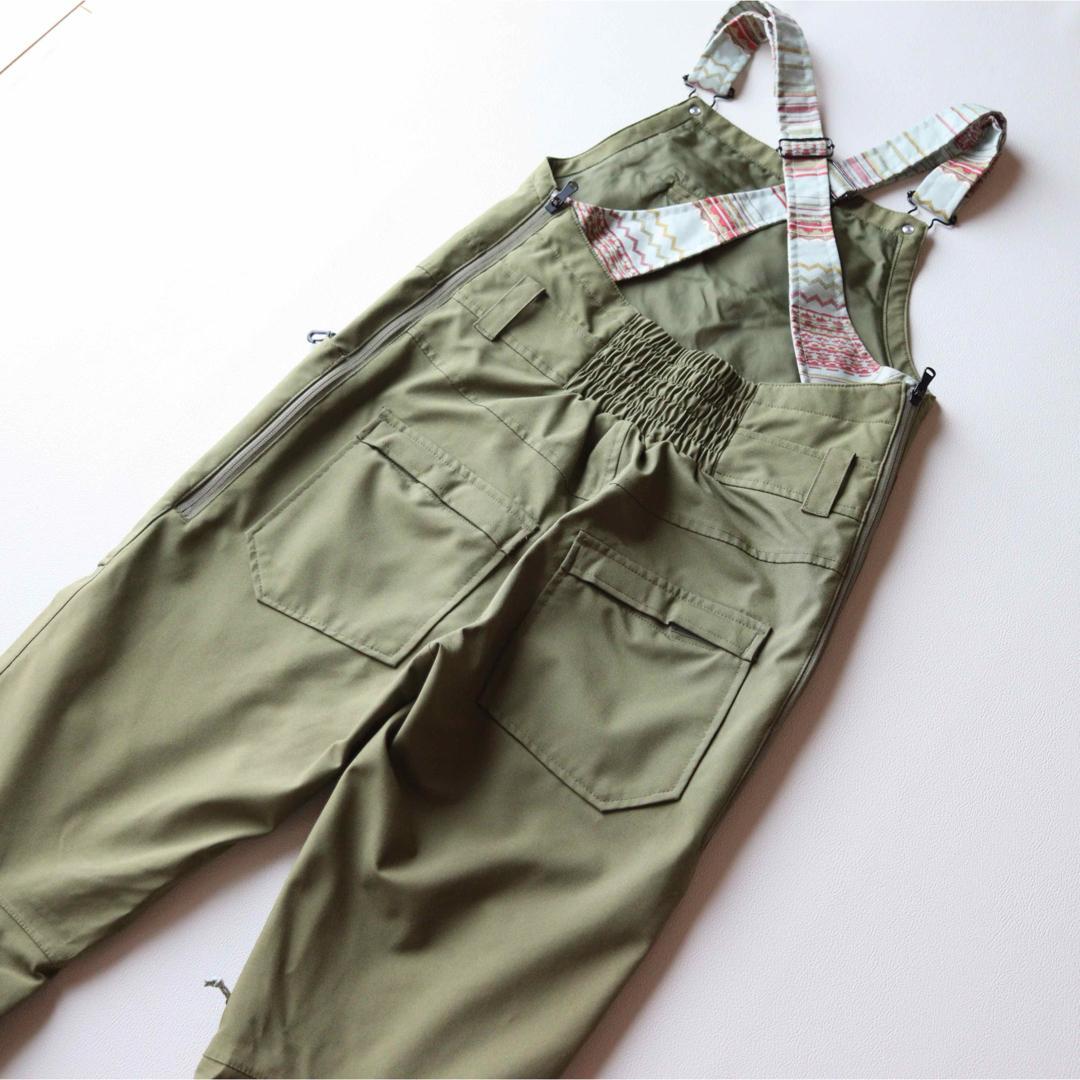 5431【美品】バートン ビブパンツ ノルディック柄 ボーダー レディース