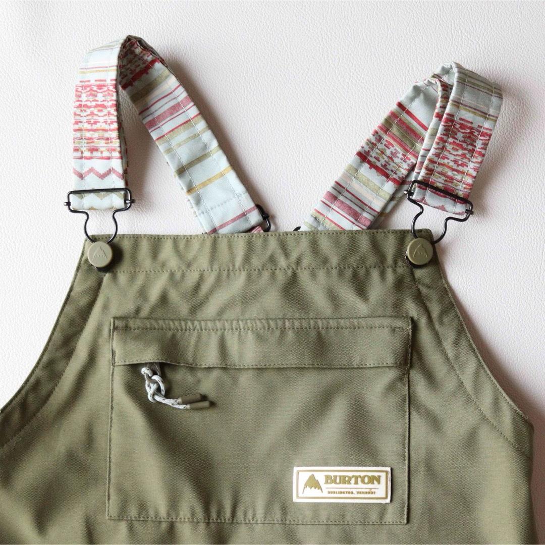 5431【美品】バートン ビブパンツ ノルディック柄 ボーダー レディース