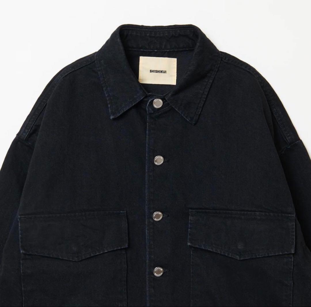 SHISHIKUI ブラックデニムジャケット フリーサイズ