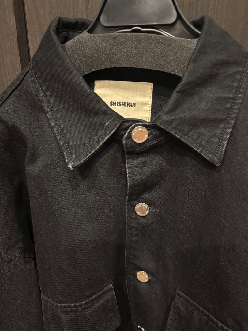 SHISHIKUI ブラックデニムジャケット フリーサイズ